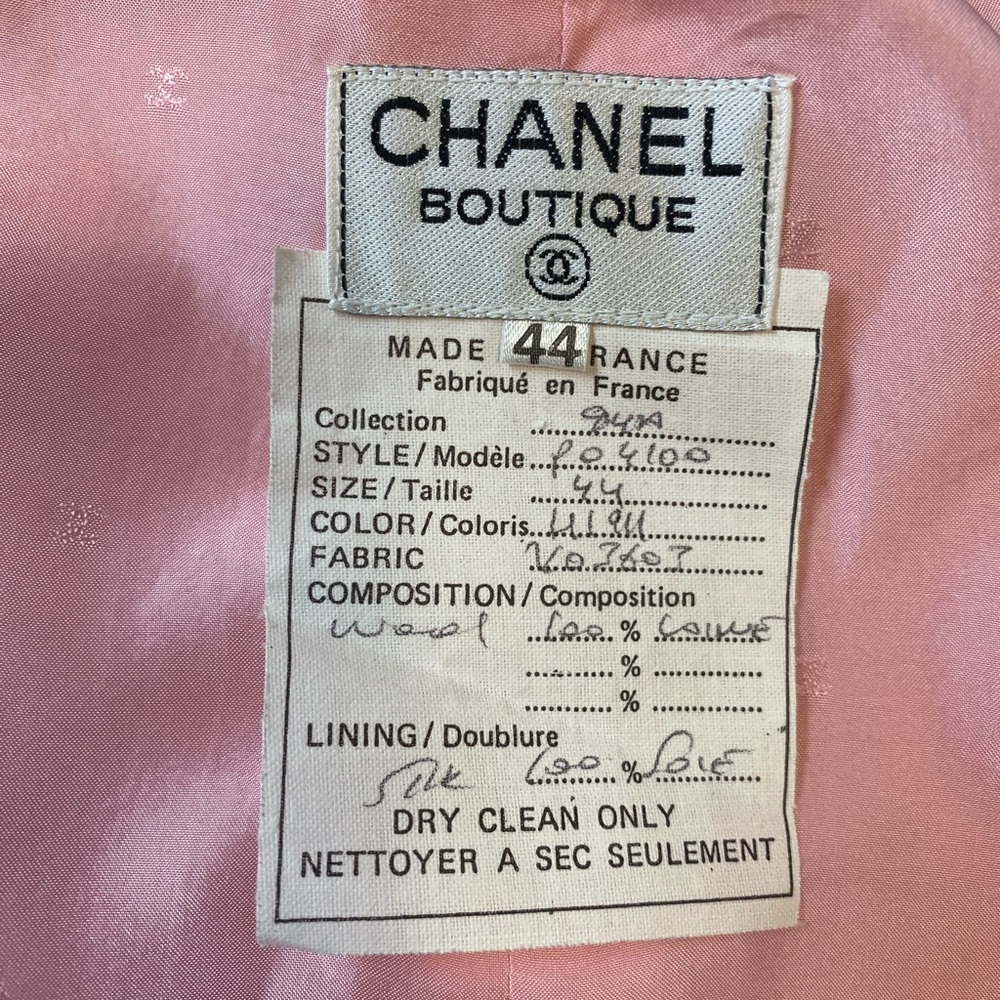 CHANEL Pink Wool coat w/ skirt ( set ) - Picture 9 of 12